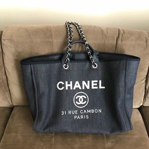 Authentic Chanel Deauville Tote!